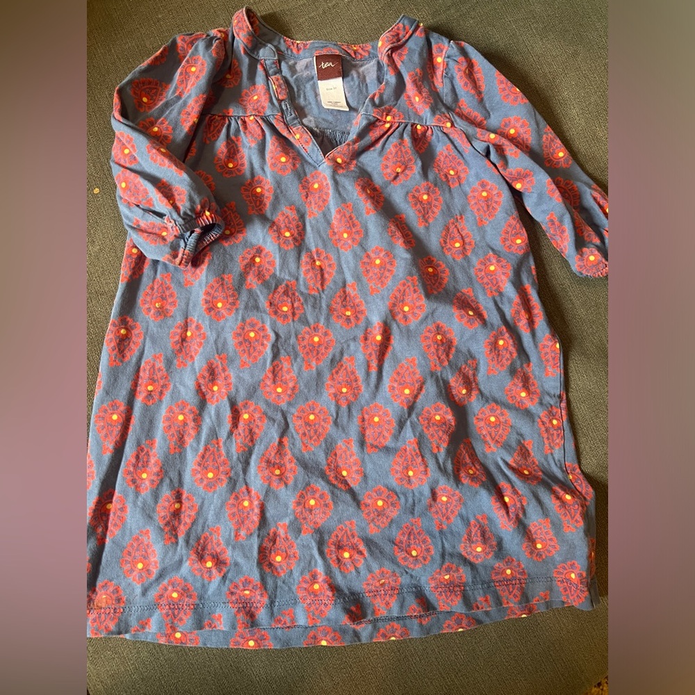 Tea Collection Blue and Pink Kids Casual Dress